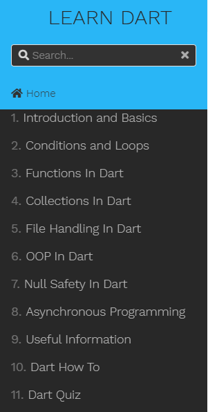 Dart Tutorial